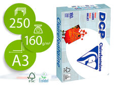 Papel fotocopiadora clairefontaine din A3 160 gramos paquete de 250 hojas