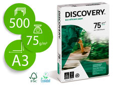 Papel fotocopiadora discovery din A3 75 grs. Papel multiuso ink-jet y