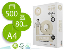 Papel fotocopiadora iq premium din A4 80 gramos paquete de 500 hojas