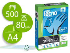 Papel fotocopiadora tecno green 100% reciclado din A4 80 gramos paquete de 500