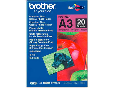 Papel fotografico brother premium plus brillo din a3 260g/m2 ink-jet pack de 20 - Foto 2