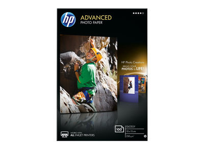 Papel fotográfico HP Advanced, brillante, 250 g/m2, 10 x 15 cm (101 x 152 mm),