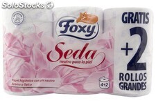 Papel higiénico 3 capas Seda Foxy 18 rollos.