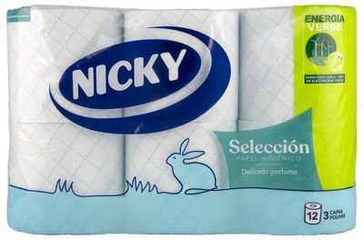 Papel higienico nicky 12 rollos 3 capas seleccion talco c/8 - Foto 5