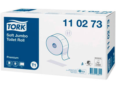 Papel higienico tork jumbo suave 2 capas 360 mt para dispensador t1 paquete de 6 - Foto 2
