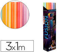 Papel kraft fusion 1x3 mt expositor 24 rollos colores surtidos