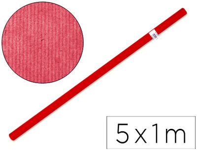 Papel kraft liderpapel rojo rollo de 5X1 mt