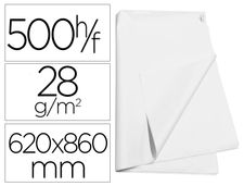 Papel manila 62X86 blanco paquete de 500 hojas