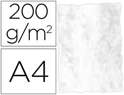 Papel pergamino din a4 troquelado 200 gr color marmoleado gris paquete de 25