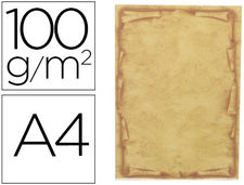 Papel pergamino liderpapel din A4 orla papiro 100 g/M2 paquete de 12 hojas
