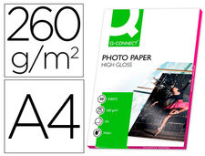 Papel q-connect foto glossy din A4 alta calidad digital photo -para ink-jet