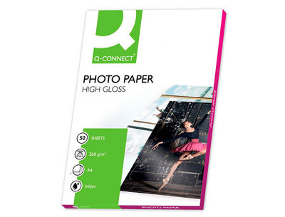 Papel q-connect foto glossy din a4 alta calidad digital photo para ink-jet bolsa - Foto 2
