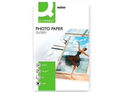Papel q-connect foto glossy kf01103 din a4 digital photo para ink-jet bolsa de - Foto 2