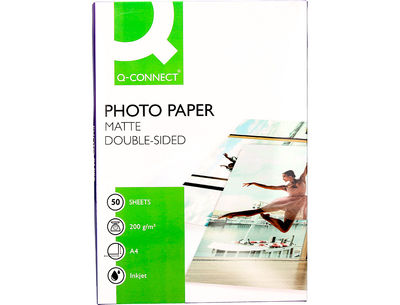 Papel q-connect foto mate doble cara din a4 para fotocopiadoras e impresoras ink - Foto 2