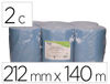 Papel secamanos bunzl greensource 2 capas celulosa reciclada azul 212 mm x 140