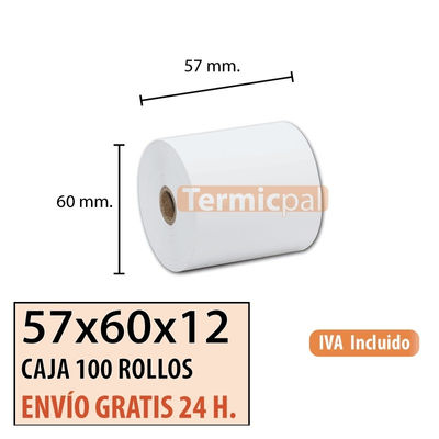 Papel Térmico 57x60 (100 rollos)