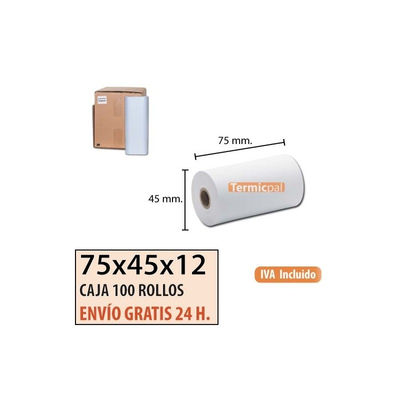 Papel Térmico 75x45 (100 rollos)