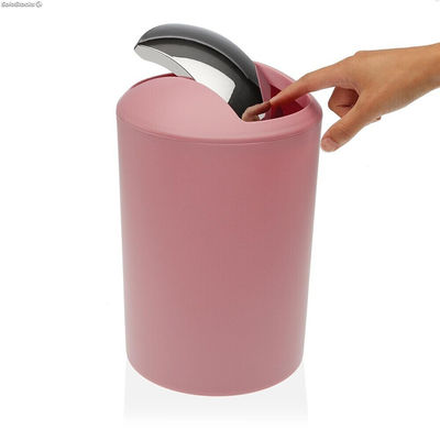 Papelera con tapa basculante color rosa, capacidad 7 litros - Sistemas David - Foto 2
