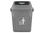 Papelera contenedor q-connect plastico con tapa de balancin 40 litros gris - Foto 3
