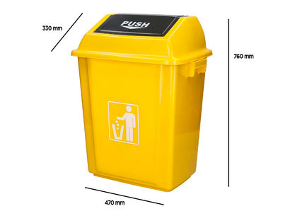 Papelera contenedor q-connect plastico con tapa de balancin 58 litros - Foto 3
