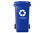 Papelera contenedor q-connect plastico con tapadera 100l color azul 800x510x525 - Foto 3