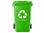 Papelera contenedor q-connect plastico verde para envases de vidrio 100l con - Foto 3