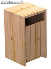 Papelera de madera de 12 ly 3,17 galones (color: madera natural)