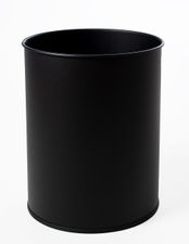 Papelera de oficina metálica 15 Litros 31 x 26 cm. Color negro - Sistemas David