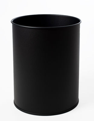 Papelera de oficina metálica 32 x 22,5 cm (Negro) - Sistemas David