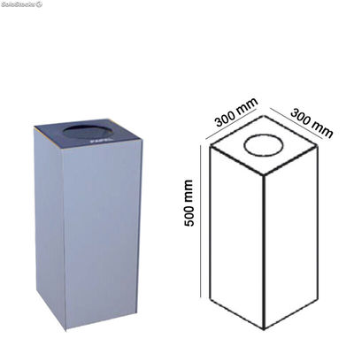 Papelera de reciclaje módulo 50x30x30 cm 45 litros