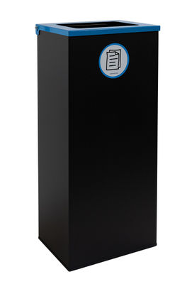 Papelera de reciclaje negra metálica 76 Litros (5 colores) - Sistemas David - Foto 5