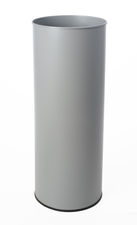 Papelera metálica color plata texturado 35 Litros - Sistemas David