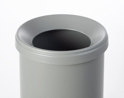 Papelera metálica de reciclaje gris con tapa. Capacidad 15 litros. 5 Colores - - Foto 4