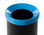 Papelera metálica de reciclaje negra con tapa. Capacidad 15 litros (5 colores) - - Foto 2