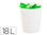 Papelera plastico archivo 2000 ecogreen 100% reciclada 18 litros color blanco - 1