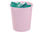 Papelera plastico archivo 2000 ecogreen 100% reciclada 18 litros color rosa - Foto 2