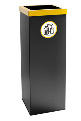 Papelera reciclaje metálica negra 44 Litros (5 colores) - Sistemas David - Foto 4