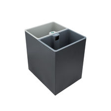 Papelera reciclaje rectangular 10L acero 2 cajas 27x21x29 cm