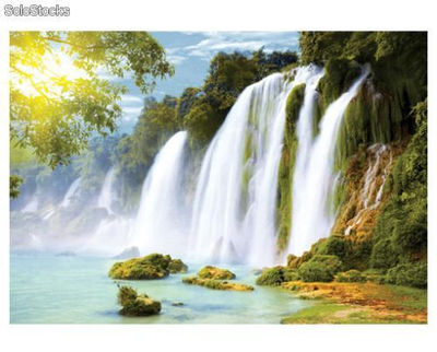 Papier peint photo avec colle: amazon waterfalls