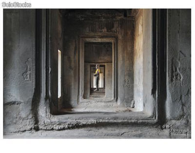 Papier peint photo avec colle: angkor wat buddha - Photo 3