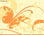 Papier peint photo avec colle: grunge orange scroll - Photo 2