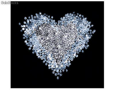 Papier peint photo avec colle: heart of diamond