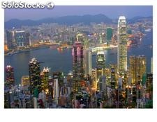 Papier peint photo avec colle: hongkong lights