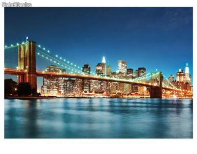 Papier peint photo avec colle: manhattan brooklyn bridge - Photo 2