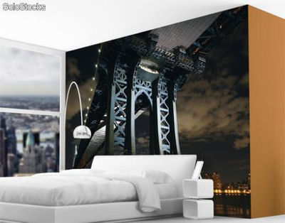 Papier peint photo avec colle: new york bridge