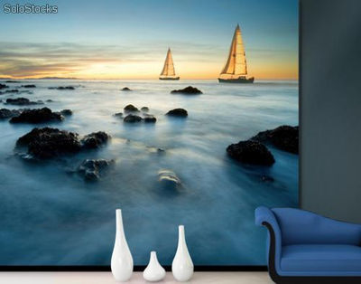 Papier peint photo avec colle: sailing the ocean - Photo 4