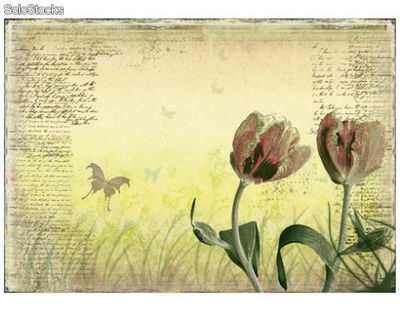 Papier peint photo avec colle: spring tulips - Photo 2