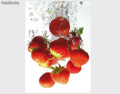 Papier peint photo avec colle: strawberry bath