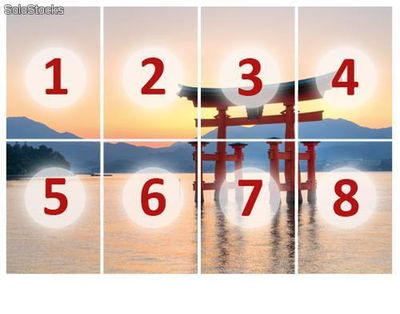 Papier peint photo avec colle: torii itsukushima