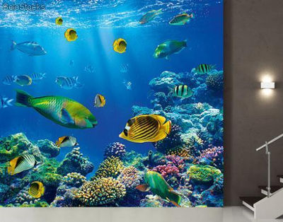 Papier peint photo avec colle: underwater world - Photo 4